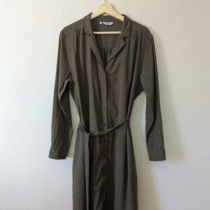 Long Sleeve Olive Dress Bridge & Burn Green Shirt